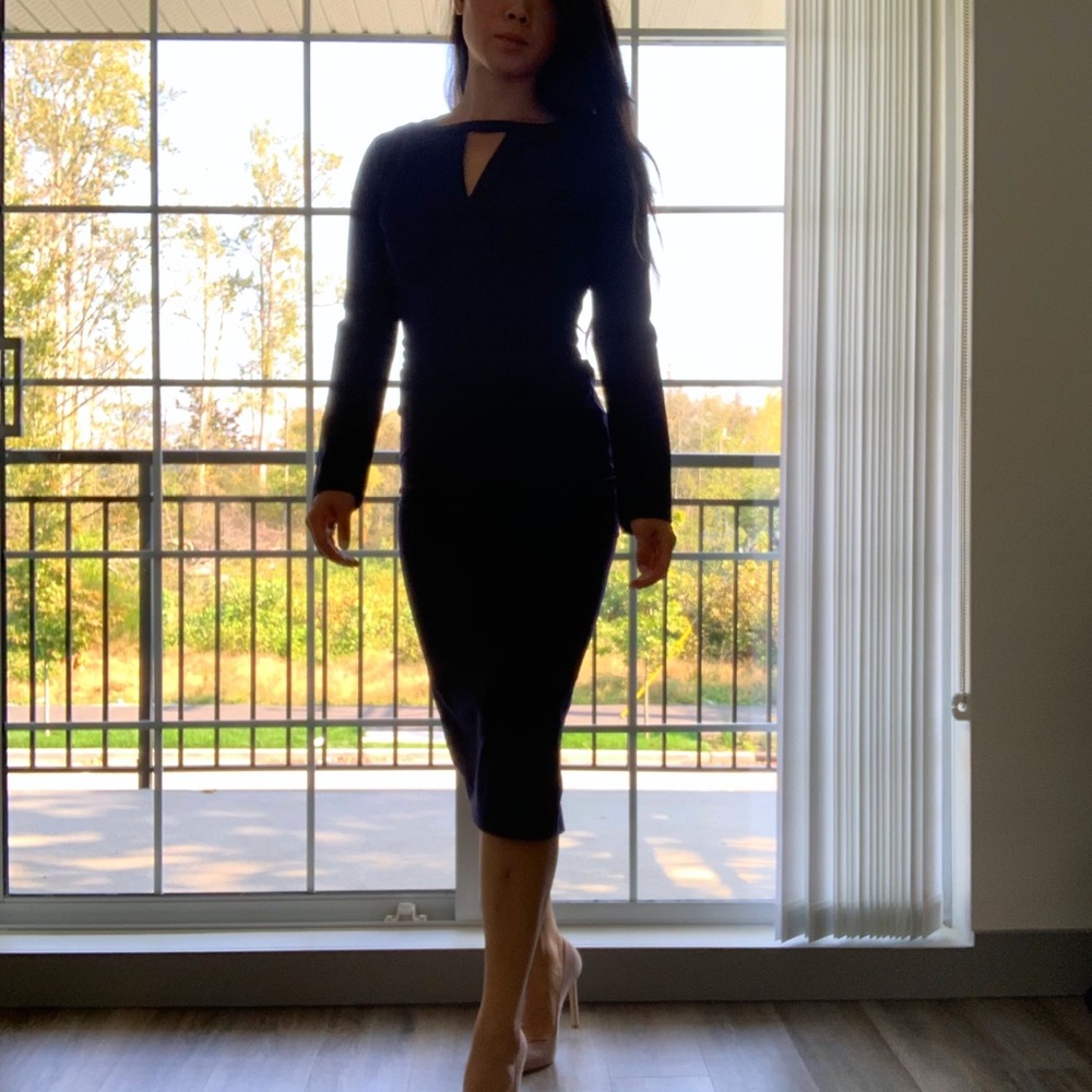 Sculpted pencil dress